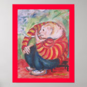 Zigarettenraucher Poster (Vorne)