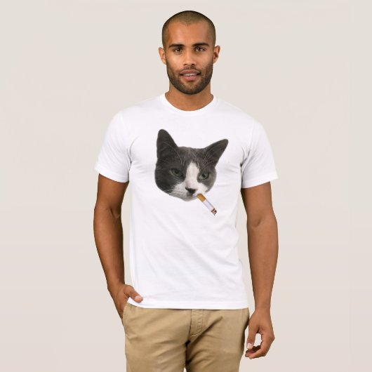 Zigarettenrauchkat Funny Funny Funny T-Shirt (Vorne ganz)