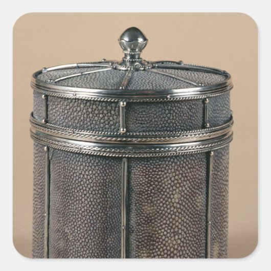 Zigarettenschachtel mit scharfen Seiten, 1928 Quadratischer Aufkleber (Vorderseite)