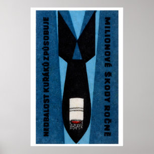 Zigarettenstummel in Bombe - Matchbox-Druck - Tsch Poster