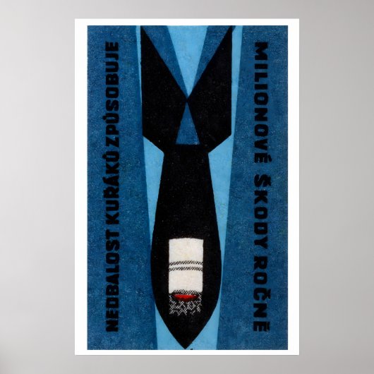 Zigarettenstummel in Bombe - Matchbox-Druck - Tsch Poster (Vorne)