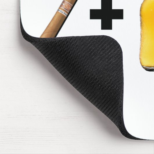 Zigarre + Bier = Glück Mousepad (Ecke)