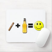 Zigarre + Bier = Glück Mousepad (Mit Mouse)