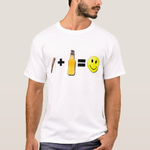 Zigarre + Bier = Glück T-Shirt
