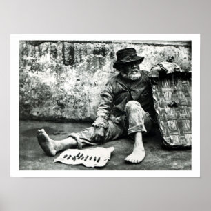 Zigarre-Endeverkäufer, c, 1865 (b/w Foto) Poster