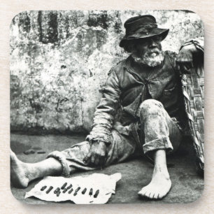 Zigarre-Endeverkäufer, c, 1865 (b/w Foto) Untersetzer