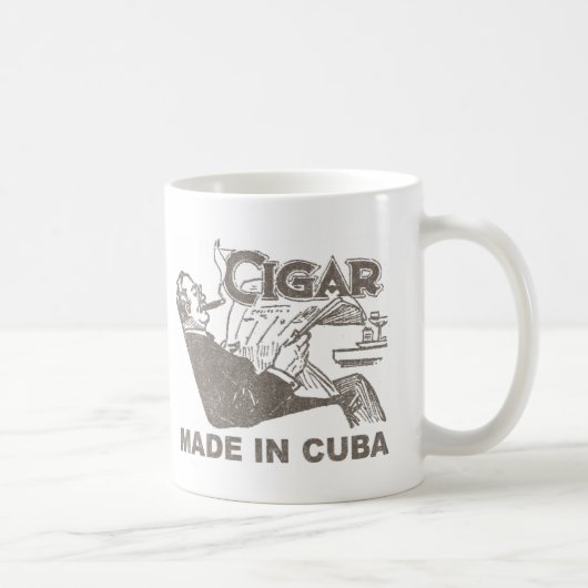 Zigarre hergestellt in Kuba Kaffeetasse (Rechts)