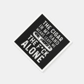 Zigarre in meiner Hand rauchen Tabak Humidor Zigar Serviette (Ecke)