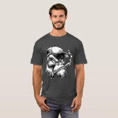 Zigarre rauchender Gorilla Silberrücken-Affe Gesch T-Shirt (Vorne ganz)