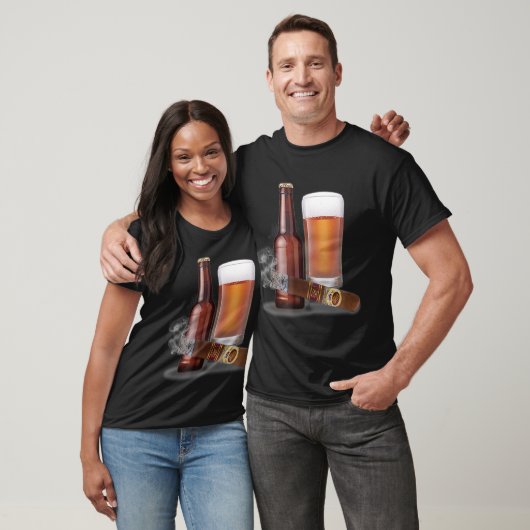 Zigarre und Bier T-Shirt (Unisex)