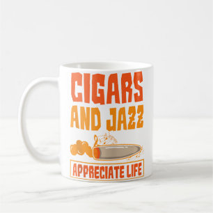 Zigarre Und Jazz Würdigen Das Leben Zigarrenliebha Kaffeetasse