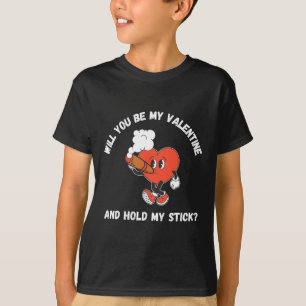 Zigarre Valentinstag Rauchen Herz Vintage Lustig T-Shirt