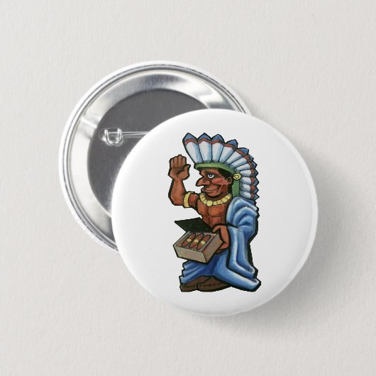 Zigarren-Inder Button (Vorne & Hinten)