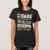 Zigarren lösen den Großteil meines Problems Bourbo T-Shirt (Vorderseite)