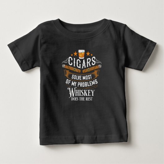 Zigarren lösen die meisten meiner Probleme Whiskey Baby T-shirt (Vorderseite)