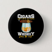 Zigarren lösen die meisten meiner Probleme Whiskey Button (Vorderseite)