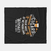 Zigarren lösen die meisten meiner Probleme Whiskey Fleecedecke (Vorderseite (Horizontal))