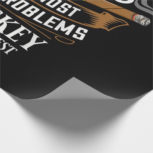 Zigarren lösen die meisten meiner Probleme Whiskey Geschenkpapier (Ecke)