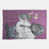 Zigarren-rauchender Geschäftsmann-Chef-Gorilla Geschirrtuch (Horizontal)