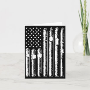 Zigarren rauchender Liebhaber Raucher USA-Flagge A Karte