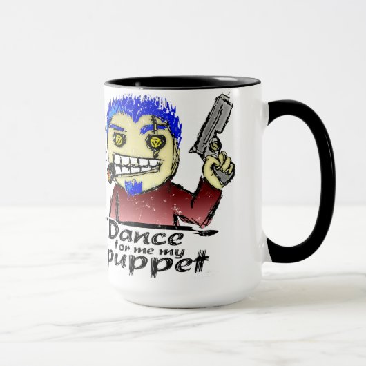 Zigarren-rauchender Verbrecher mit einem Gewehr Tasse (Rechts)