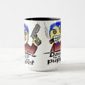 Zigarren-rauchender Verbrecher mit einem Gewehr Tasse (Zentrum)