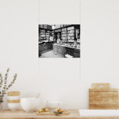 Zigarren-Shop, 1895. Vintages Foto Poster (Küche)