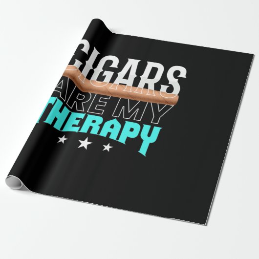 Zigarren sind meine Therapie Geschenkpapier (Ungerollt)