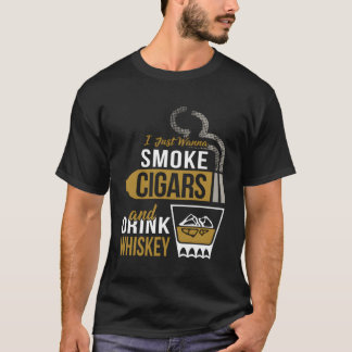 Zigarren trinken Whiskey Zigarre Lover Zigarren ra T-Shirt