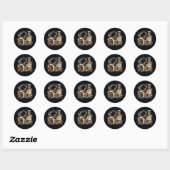 Zigarren und Bourbon Classic Round Sticker (Blatt)