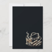 Zigarren und Bourbon Geburtstagsparty Einladung (Rückseite)