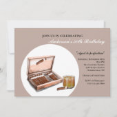 Zigarren und Brandy Einladung (Vorderseite)