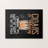 Zigarren und Whiskey machen mich glücklich Puzzle (Horizontal)