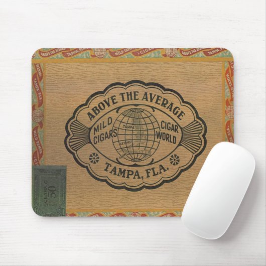 Zigarren-Vintager Kasten-Deckel Mousepad (Mit Mouse)