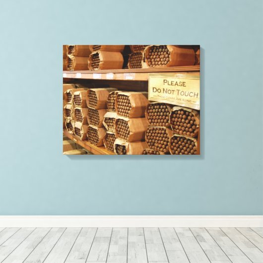 Zigarrenalterung Leinwanddruck (Insitu (Holzboden))