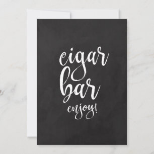 Zigarrenbar Erschwingliches Kreidetafel-Hochzeitss
