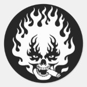 Zigarrenflamme-sk-DKT Runder Aufkleber (Vorderseite)