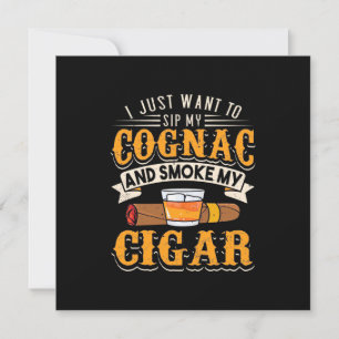 Zigarrenliebhaber Mein Cognac und meine Zigarre Einladung