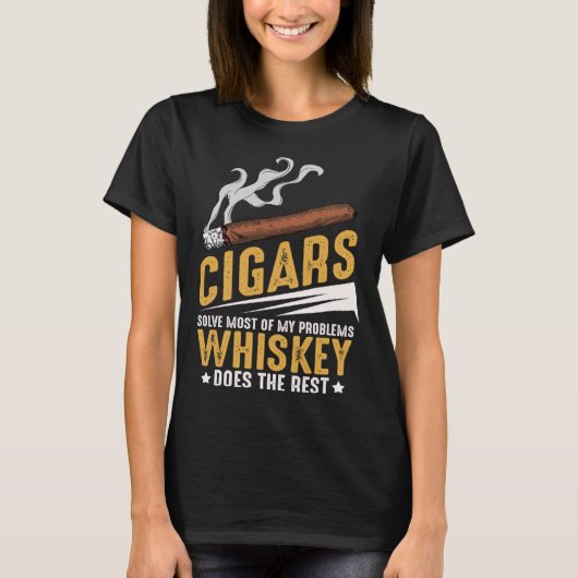 Zigarrenraucher Rauch Zitate T-Shirt (Vorderseite)