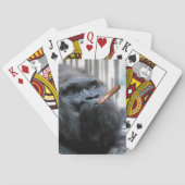 Zigarrenraucher Rauchen Gorilla Funny Spielkarten (Rückseite)