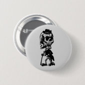 Zigarrenrauchskelett Button (Vorne & Hinten)