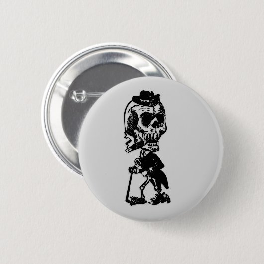 Zigarrenrauchskelett Button (Vorne & Hinten)