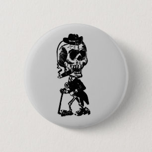 Zigarrenrauchskelett Button