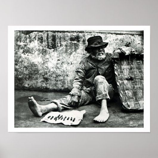 Zigarrenverkäufer, c,1865 (b/w-Foto) Poster (Vorne)