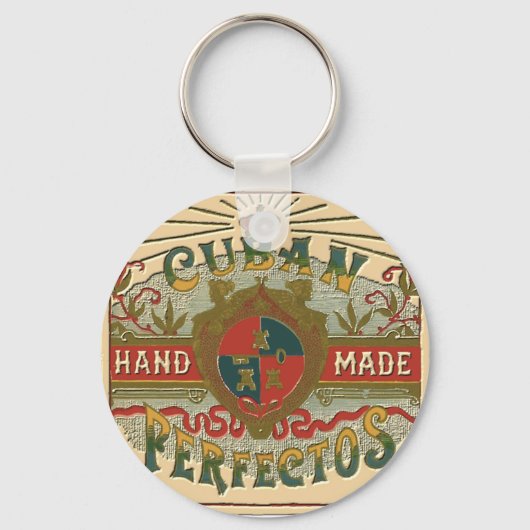 Zigarrenwerbung für das kubanische Perfectos Tobac Schlüsselanhänger (Vorderseite)