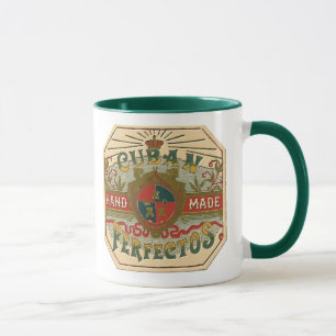 Zigarrenwerbung Kubanische Perfectos Tabaketikett Tasse