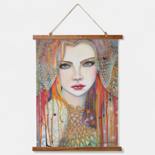 Zigeuner-Fantasie Boho-Kunstwerk von Molly Harriso Wandteppich Mit Holzrahmen