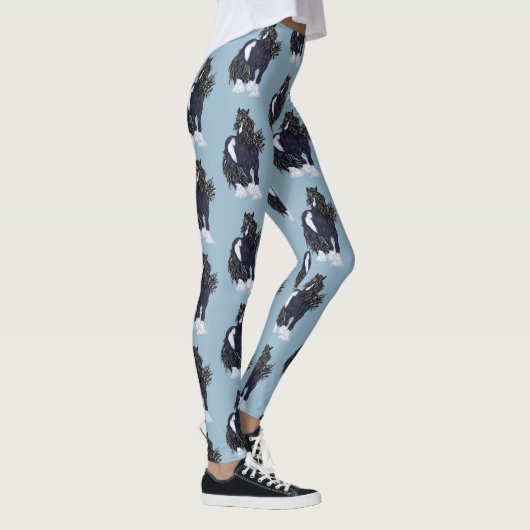 Zigeuner Vanner Zugpferd Leggings (Rechts)