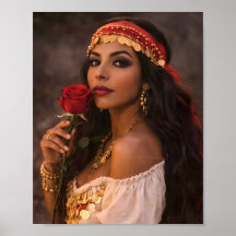 Zigeunerin Poster || Gitana Kunst 