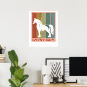 Zigeunermutter  Gypsy Vanner Pferd Poster (Heimbüro)